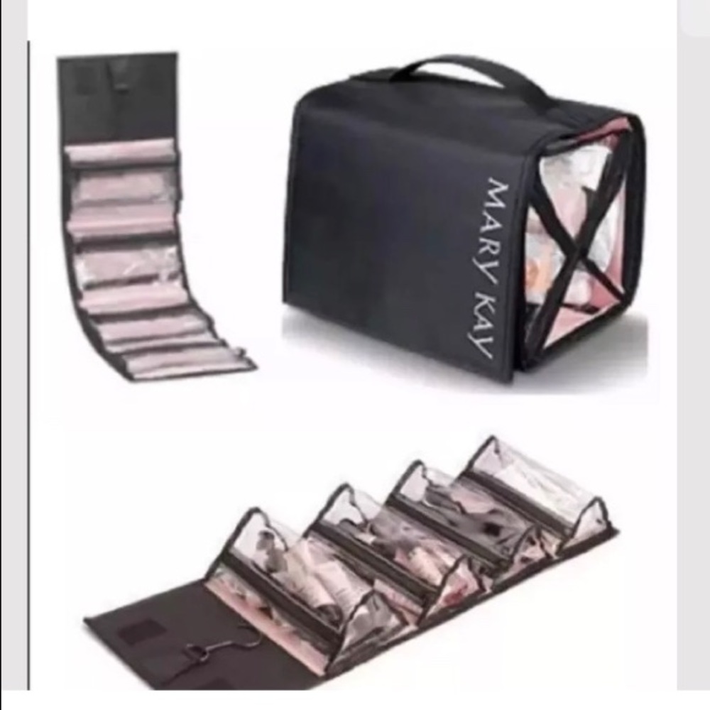 Makeup roll up cosmetics bag